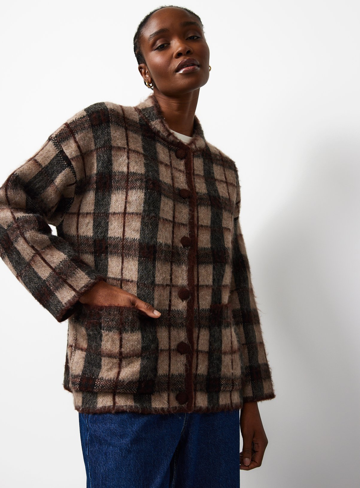 Buy Brushed Check Jacket L | Cardigans | Argos